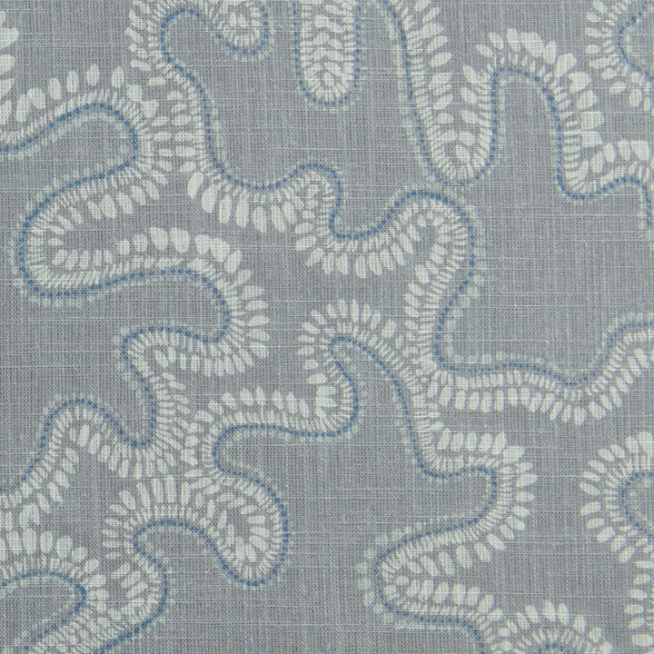 Design Studio Drapery Fabric: Dotted Leaf   Color: Slate Gray
